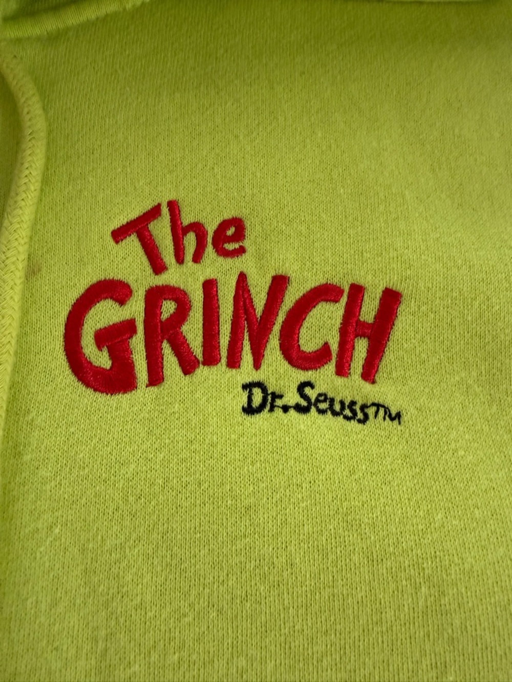 The Grinch Official Neon Green Zip-Up Hoodie. Size M - Picture 2 of 6